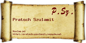 Pratsch Szulamit névjegykártya